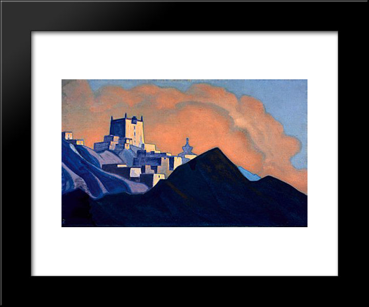 Monastery (Brahmaputra) 20x24 Black Modern Wood Framed Art Print Poster by Roerich, Nicholas
