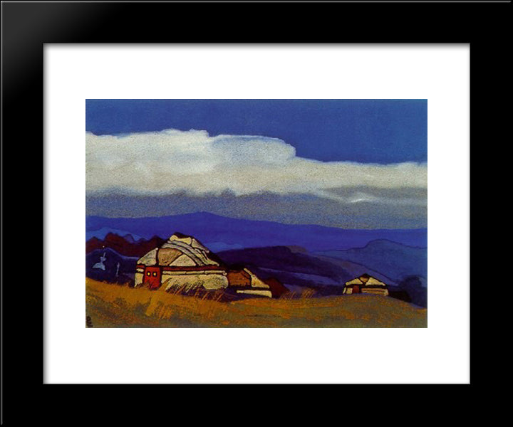 Mongoliya (Olun Sume) 20x24 Black Modern Wood Framed Art Print Poster by Roerich, Nicholas
