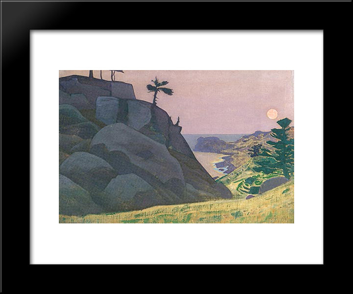 Monhegan (Fairytale) 20x24 Black Modern Wood Framed Art Print Poster by Roerich, Nicholas