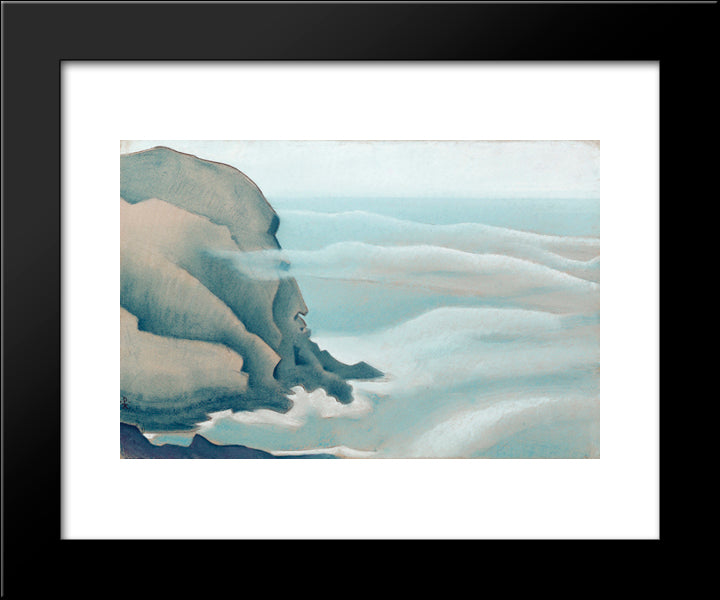 Monhegan (Vagueness) 20x24 Black Modern Wood Framed Art Print Poster by Roerich, Nicholas