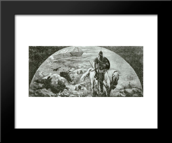 Morning Of Kiev Bogatyrs 20x24 Black Modern Wood Framed Art Print Poster by Roerich, Nicholas