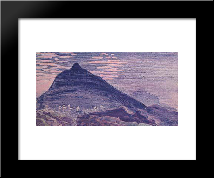 Night Rider 20x24 Black Modern Wood Framed Art Print Poster by Roerich, Nicholas