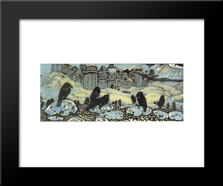 Ominous 20x24 Black Modern Wood Framed Art Print Poster by Roerich, Nicholas