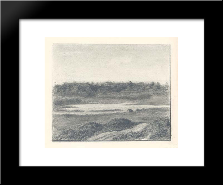 Ozertitsy Lakes 20x24 Black Modern Wood Framed Art Print Poster by Roerich, Nicholas