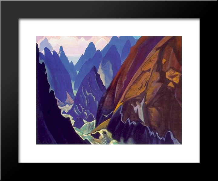 Path 20x24 Black Modern Wood Framed Art Print Poster by Roerich, Nicholas