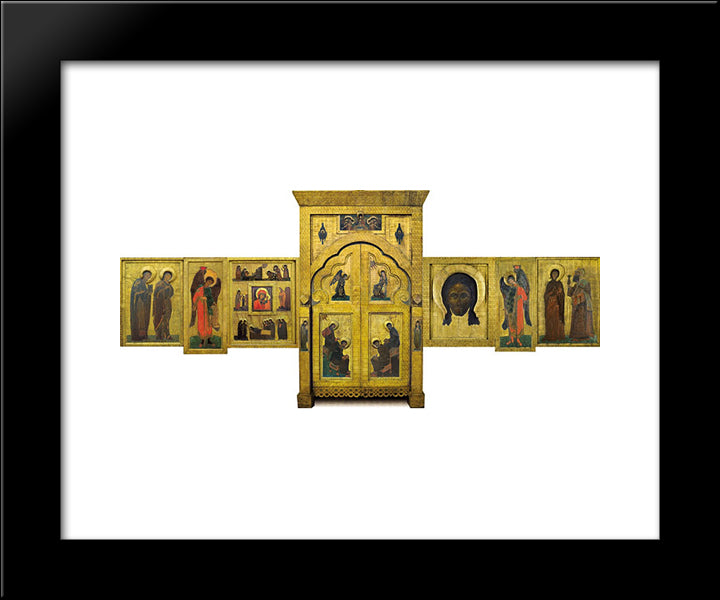 Perm Iconostasis 20x24 Black Modern Wood Framed Art Print Poster by Roerich, Nicholas