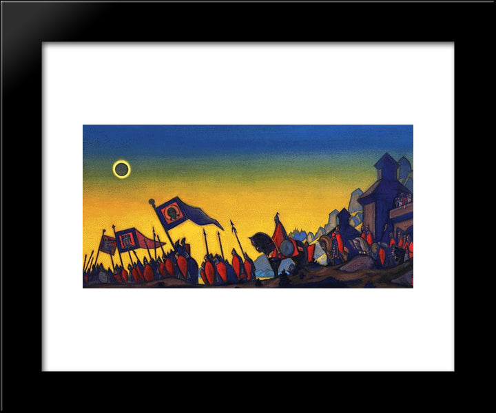Prince Igor Campaign 20x24 Black Modern Wood Framed Art Print Poster by Roerich, Nicholas