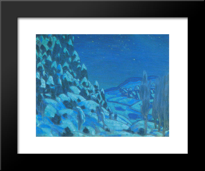Prologue. Forest. 20x24 Black Modern Wood Framed Art Print Poster by Roerich, Nicholas