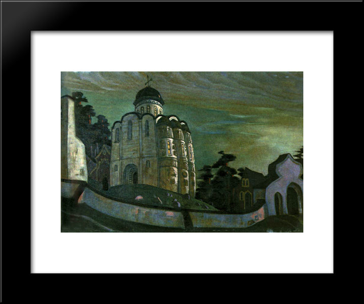 Putivl 20x24 Black Modern Wood Framed Art Print Poster by Roerich, Nicholas