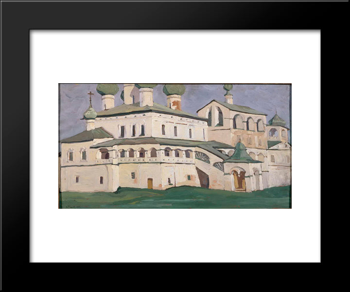 Resurrection Monastery In Uglich 20x24 Black Modern Wood Framed Art Print Poster by Roerich, Nicholas