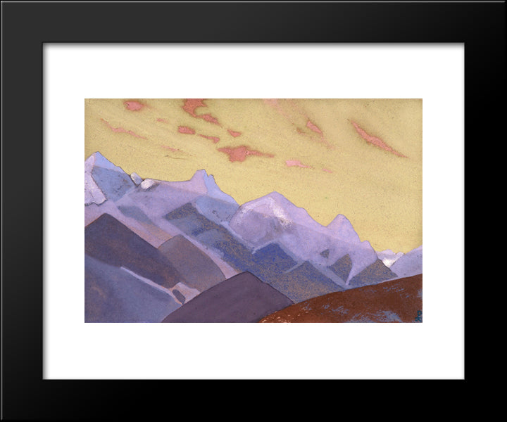 Ridge. Approaches To Everest 20x24 Black Modern Wood Framed Art Print Poster by Roerich, Nicholas