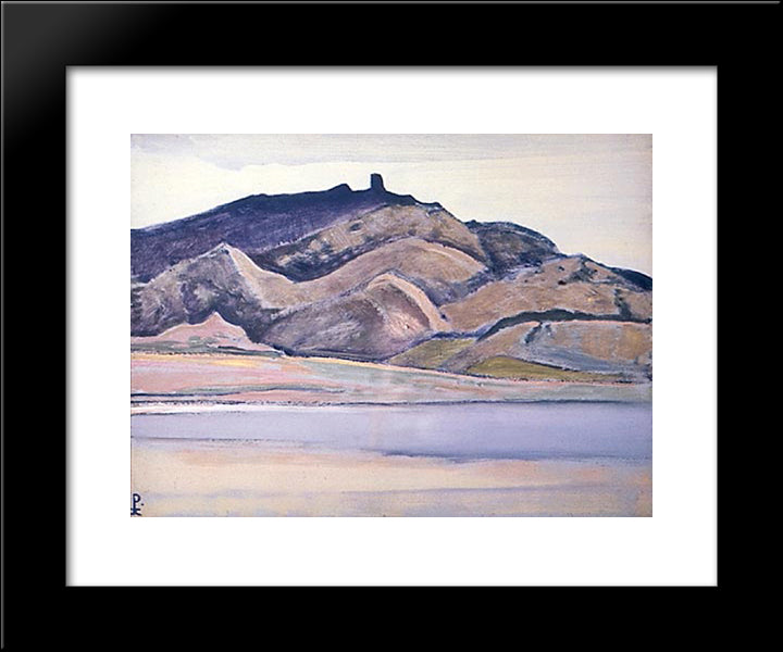 Rio-Grande 20x24 Black Modern Wood Framed Art Print Poster by Roerich, Nicholas