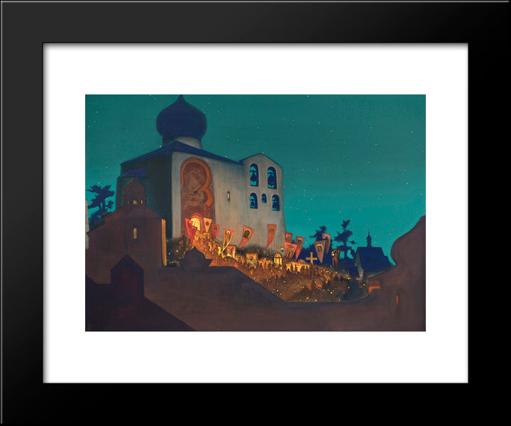 Russian Easter 20x24 Black Modern Wood Framed Art Print Poster by Roerich, Nicholas