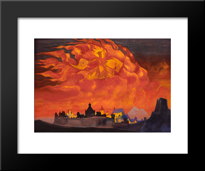 Saint Sophia The Almighty Wisdom 20x24 Black Modern Wood Framed Art Print Poster by Roerich, Nicholas