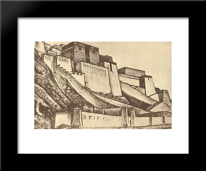 Sanctuaries 20x24 Black Modern Wood Framed Art Print Poster by Roerich, Nicholas