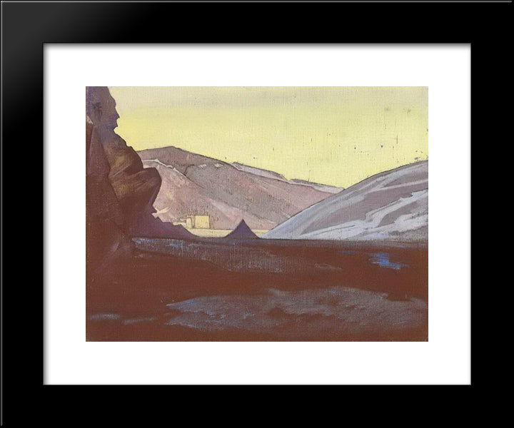 Sharugon Monastery, Tibet 20x24 Black Modern Wood Framed Art Print Poster by Roerich, Nicholas