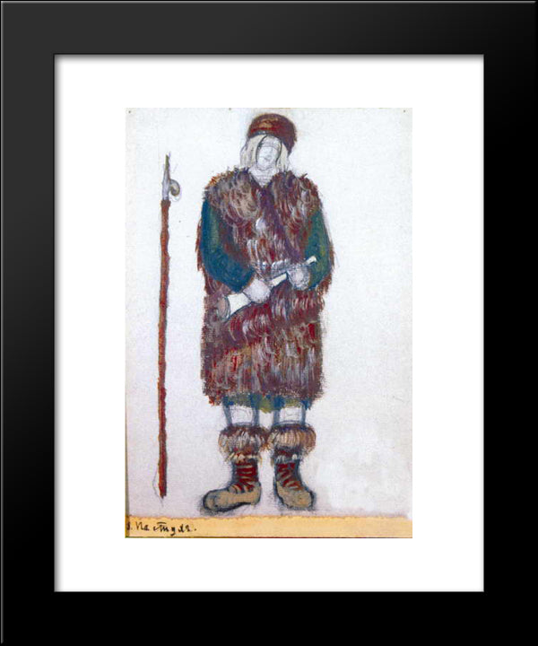Shepherd 20x24 Black Modern Wood Framed Art Print Poster by Roerich, Nicholas