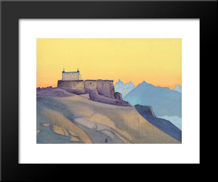 Sissu Monastery 20x24 Black Modern Wood Framed Art Print Poster by Roerich, Nicholas