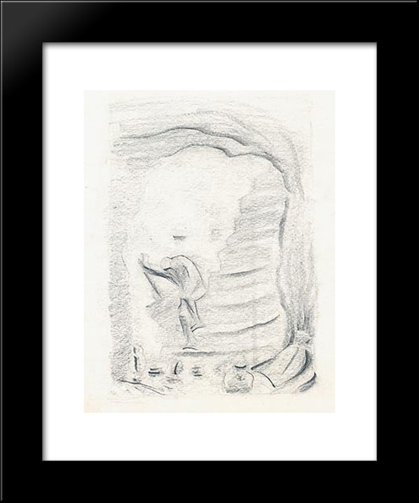 Sketch For Rachmaninov'S Opera The Covetous Knight 20x24 Black Modern Wood Framed Art Print Poster by Roerich, Nicholas