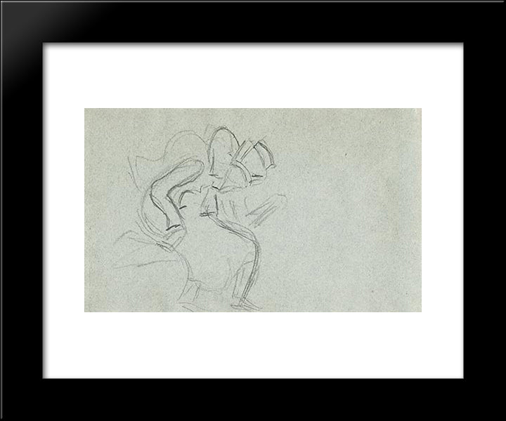 Sketch Of Tsar Dodon 20x24 Black Modern Wood Framed Art Print Poster by Roerich, Nicholas