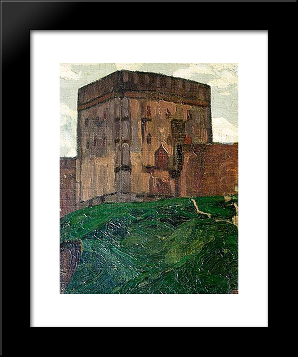Smolensk. Tower. 20x24 Black Modern Wood Framed Art Print Poster by Roerich, Nicholas