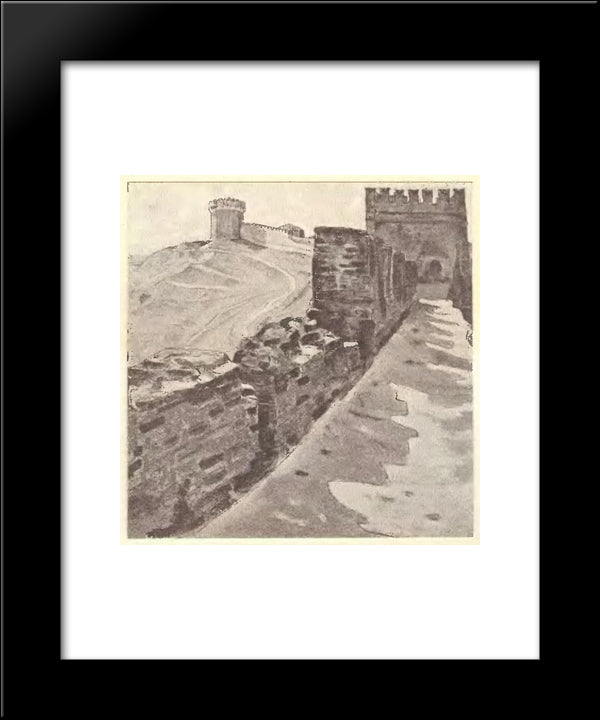 Smolensk Walls 20x24 Black Modern Wood Framed Art Print Poster by Roerich, Nicholas