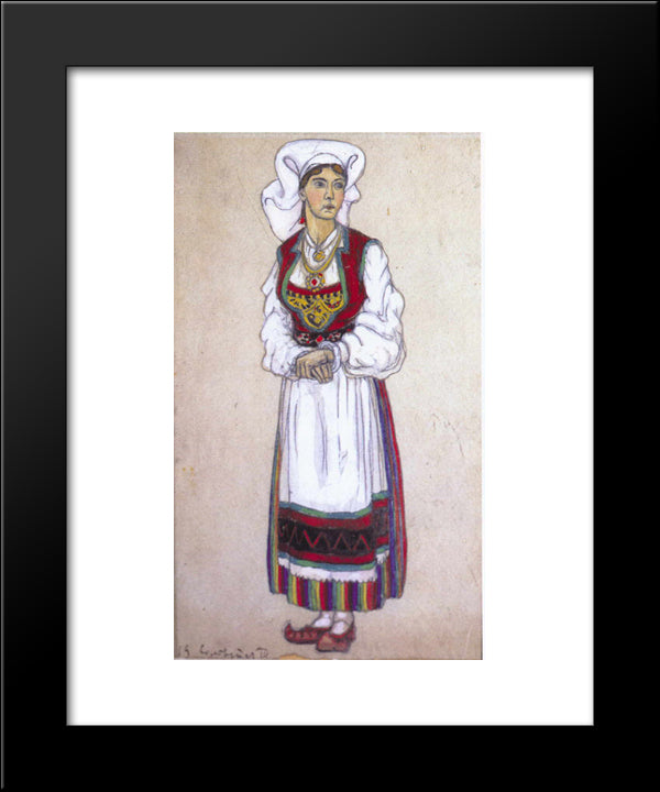 Solveig 20x24 Black Modern Wood Framed Art Print Poster by Roerich, Nicholas