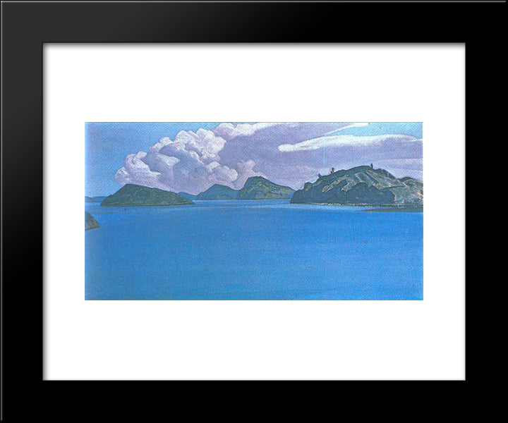 Sortavala Islands 20x24 Black Modern Wood Framed Art Print Poster by Roerich, Nicholas
