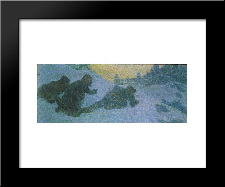 Spies 20x24 Black Modern Wood Framed Art Print Poster by Roerich, Nicholas