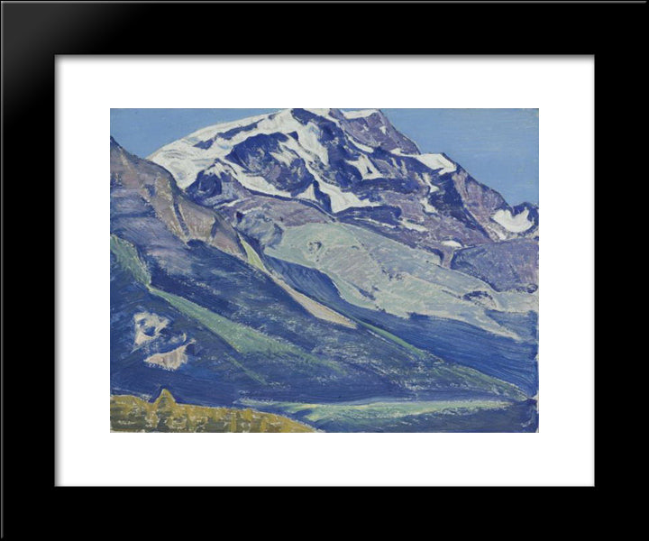 St. Moritz 20x24 Black Modern Wood Framed Art Print Poster by Roerich, Nicholas