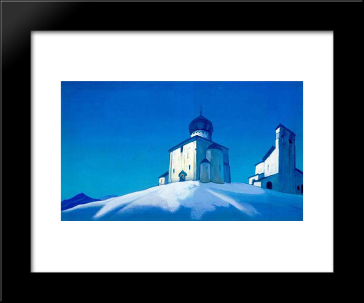 St. Sergius Hermitage 20x24 Black Modern Wood Framed Art Print Poster by Roerich, Nicholas