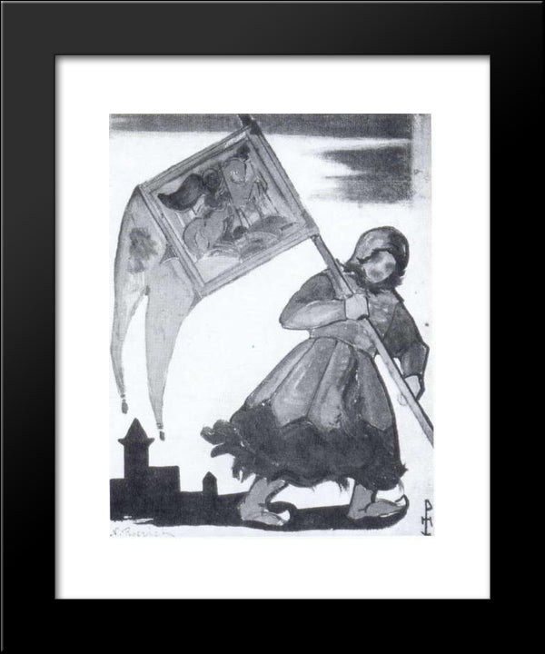 Standard-Bearer 20x24 Black Modern Wood Framed Art Print Poster by Roerich, Nicholas