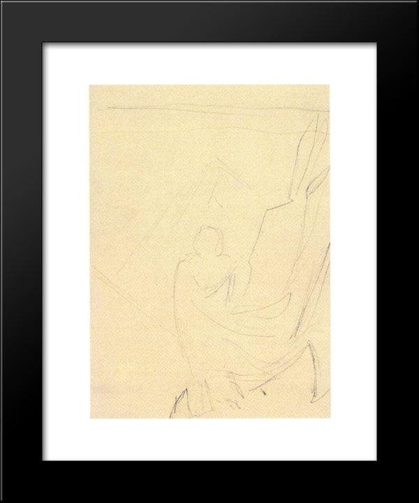 Strolling Figure 20x24 Black Modern Wood Framed Art Print Poster by Roerich, Nicholas