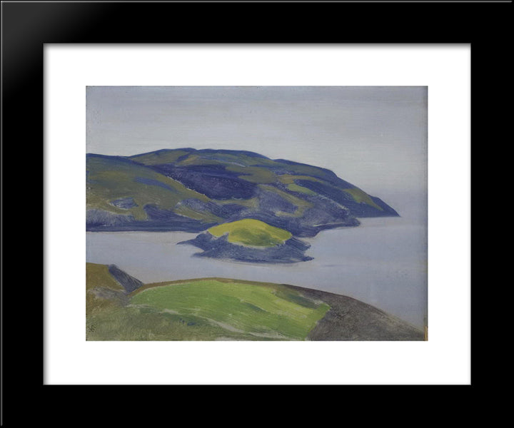 Study Of A Shore 20x24 Black Modern Wood Framed Art Print Poster by Roerich, Nicholas