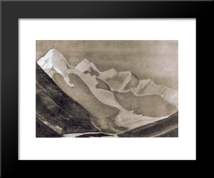 Study Of Belukha 20x24 Black Modern Wood Framed Art Print Poster by Roerich, Nicholas