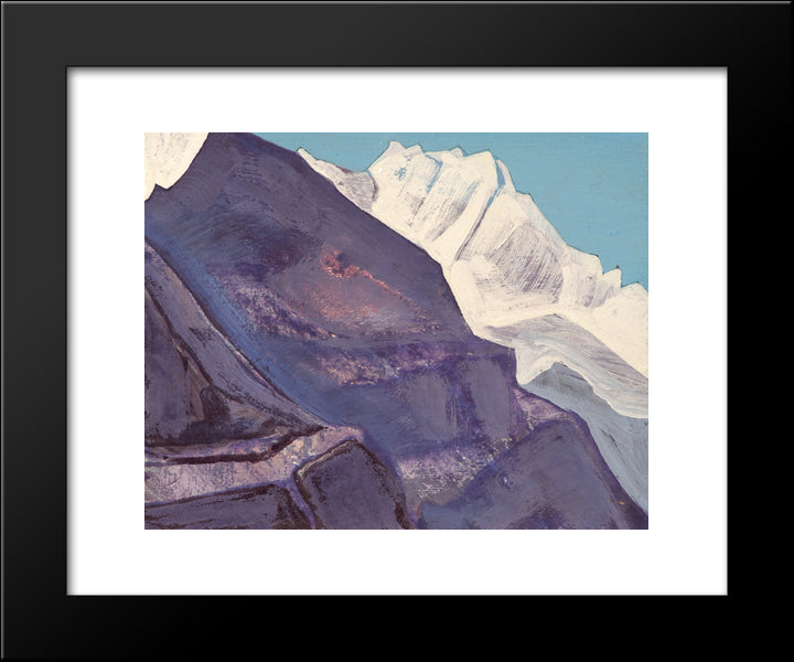 Study Of Mountains 20x24 Black Modern Wood Framed Art Print Poster by Roerich, Nicholas