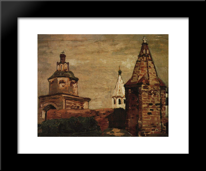 Suzdal. Alexander Nevsky Monastery. 20x24 Black Modern Wood Framed Art Print Poster by Roerich, Nicholas