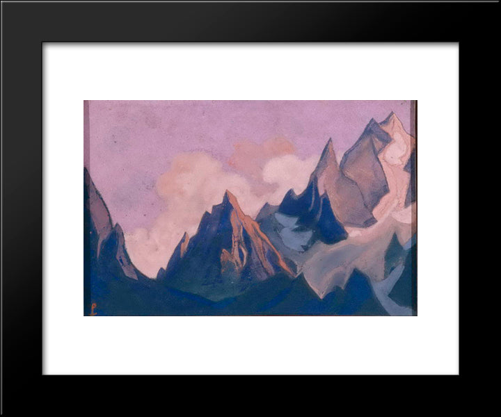Swirling Glow 20x24 Black Modern Wood Framed Art Print Poster by Roerich, Nicholas