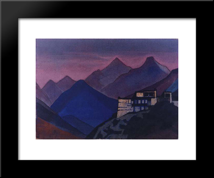 Takur Castle 20x24 Black Modern Wood Framed Art Print Poster by Roerich, Nicholas