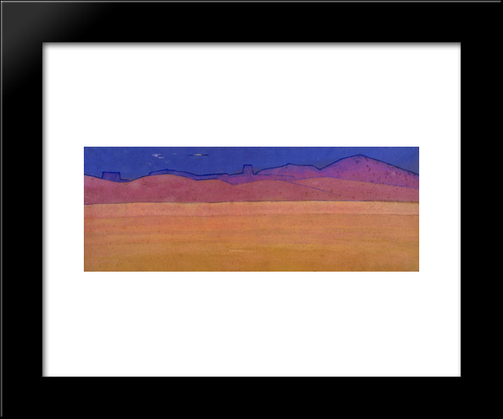 Tempe-Jal-Tzen-Baykin (City Of Mobster Ja Lama) 20x24 Black Modern Wood Framed Art Print Poster by Roerich, Nicholas