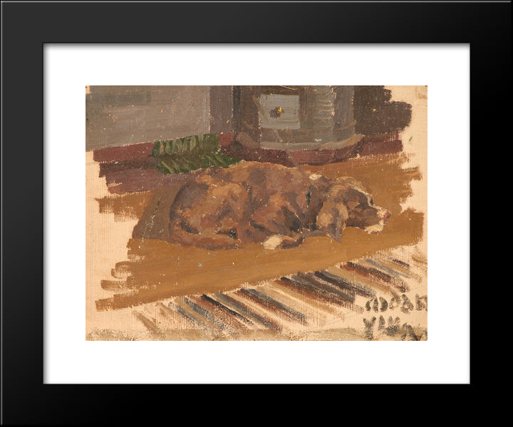 The Dog Has Gone 20x24 Black Modern Wood Framed Art Print Poster by Roerich, Nicholas