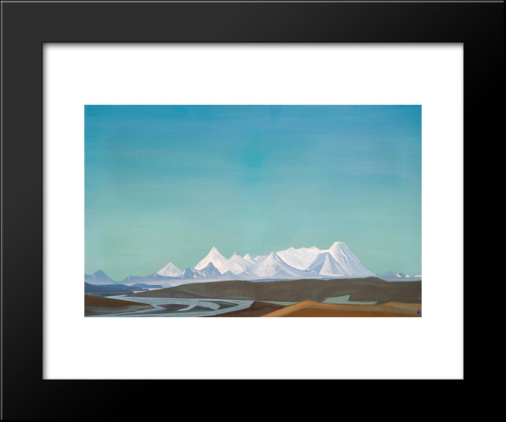 The Greatest And Holiest Of Tangla 20x24 Black Modern Wood Framed Art Print Poster by Roerich, Nicholas