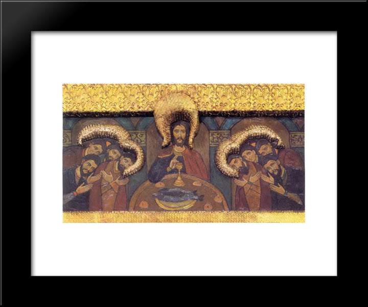 The King'S Gate With The Gate Canopy. The Last Supper. 20x24 Black Modern Wood Framed Art Print Poster by Roerich, Nicholas