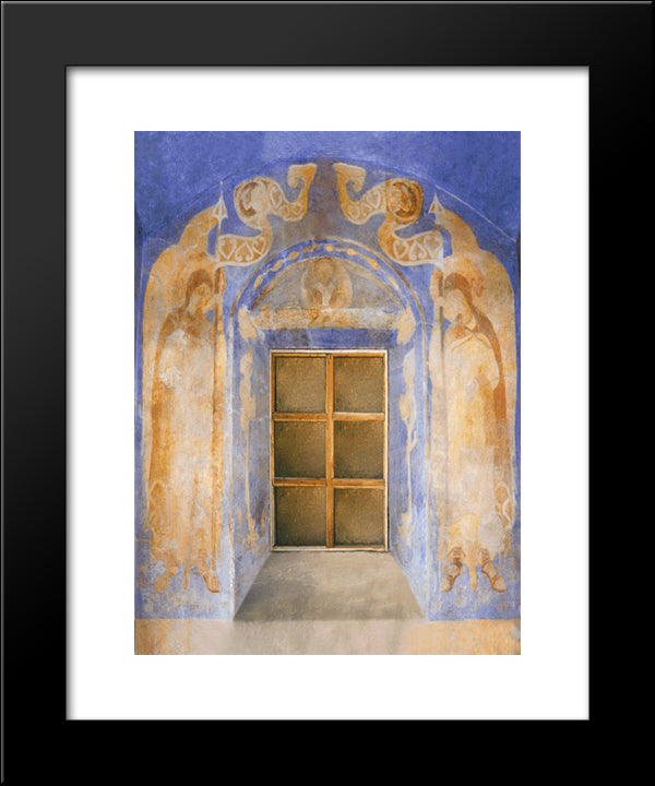 The Painting Of The Western Wall Of The Chapel Of St. Anastasia 20x24 Black Modern Wood Framed Art Print Poster by Roerich, Nicholas