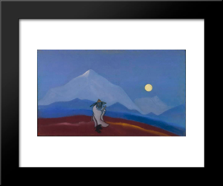 The Philosopher. Silence. 20x24 Black Modern Wood Framed Art Print Poster by Roerich, Nicholas