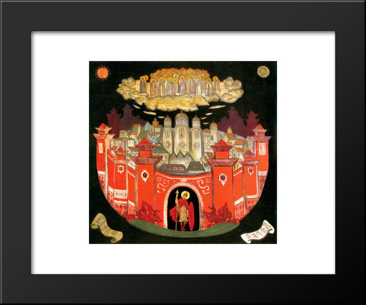 The Saints Have Gone - Leave Gleb As Keeper 20x24 Black Modern Wood Framed Art Print Poster by Roerich, Nicholas