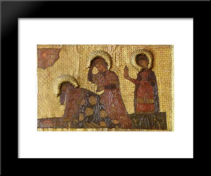 The Virgin Holidays. Adoration Of The Magi. Three Kings. 20x24 Black Modern Wood Framed Art Print Poster by Roerich, Nicholas