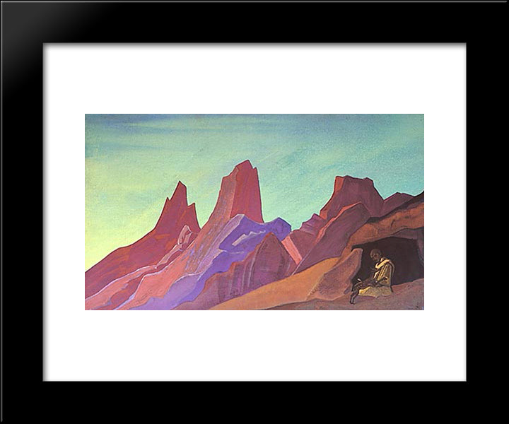 Three Jewels 20x24 Black Modern Wood Framed Art Print Poster by Roerich, Nicholas