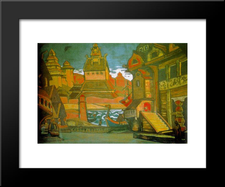 Tmutarakan 20x24 Black Modern Wood Framed Art Print Poster by Roerich, Nicholas