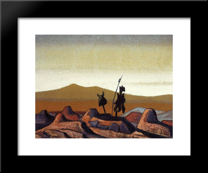 Tombs In The Desert 20x24 Black Modern Wood Framed Art Print Poster by Roerich, Nicholas